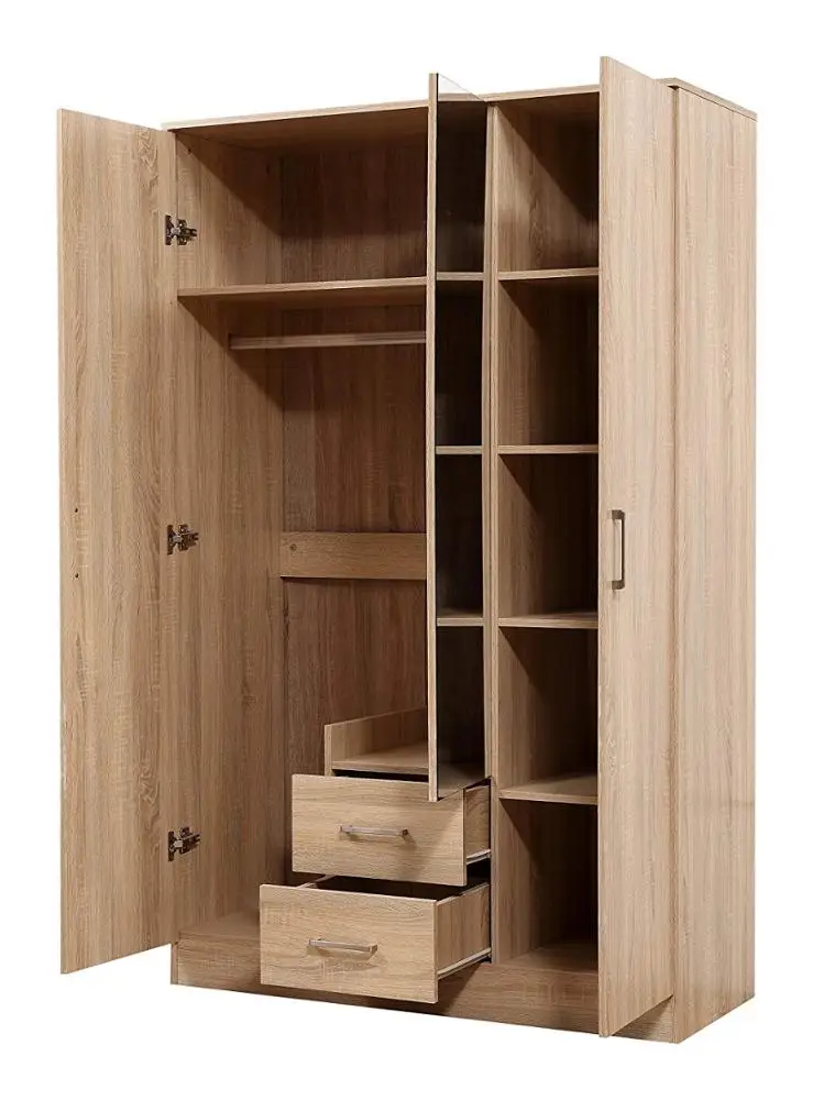 Bedroom Furniture Multifunctional Drawer Cabinet Wooden Wardrobe Sets With Mirror