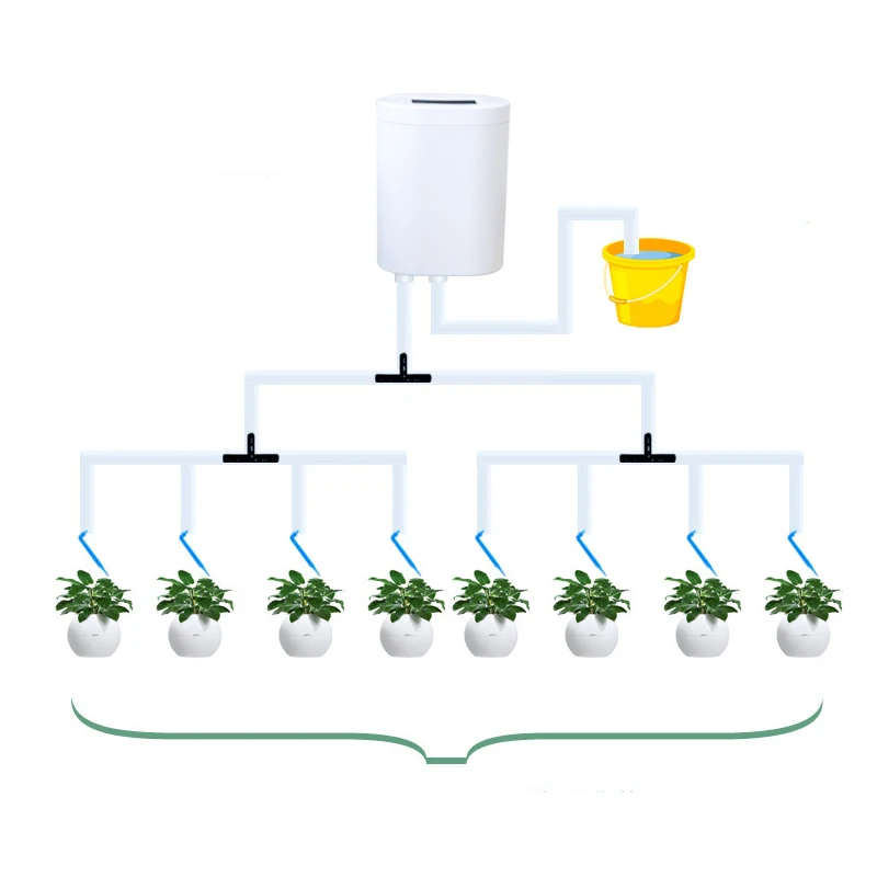 2/4/8 Head Automatic Intelligent Watering Pump Controller Flowers Plants Sprinkler Drip Irrigation with Timer Garden Tool