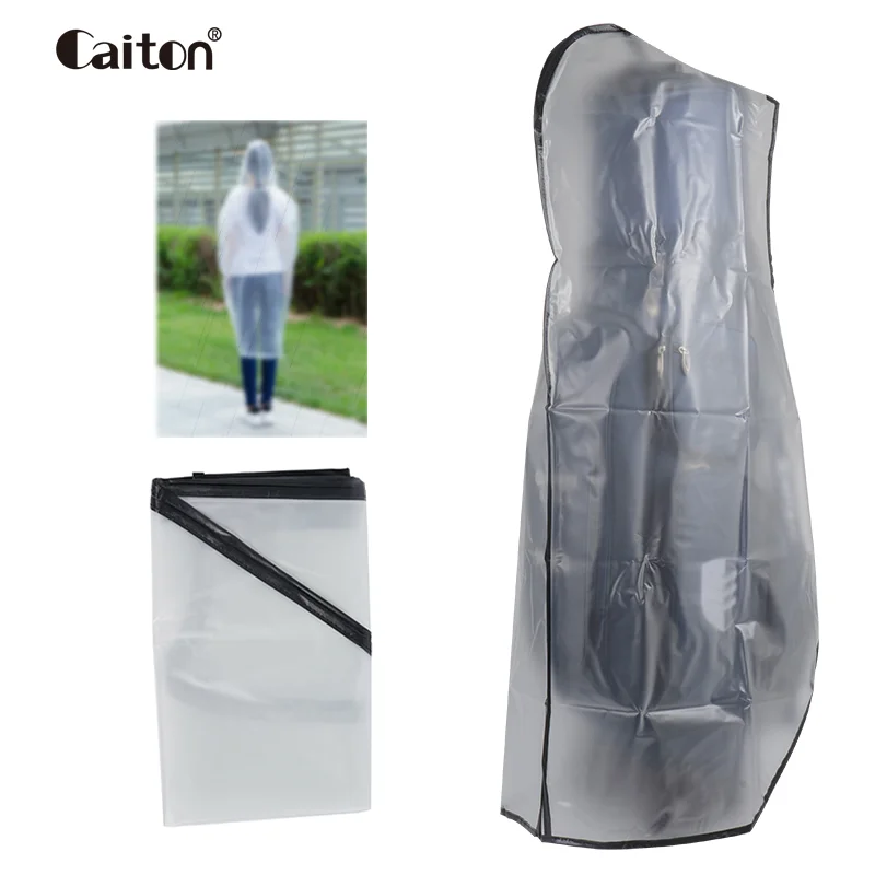 2024 New Rain Coat Pvc Transparent Model Golf Bag Rain Cover Rainproof Golf Bag Waterproof Waterproof Golf Bag Cover
