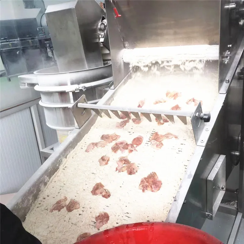 Commercial chicken drum sticks batter coating chicken popcorn flour battering machine Fried chicken batter covering machine