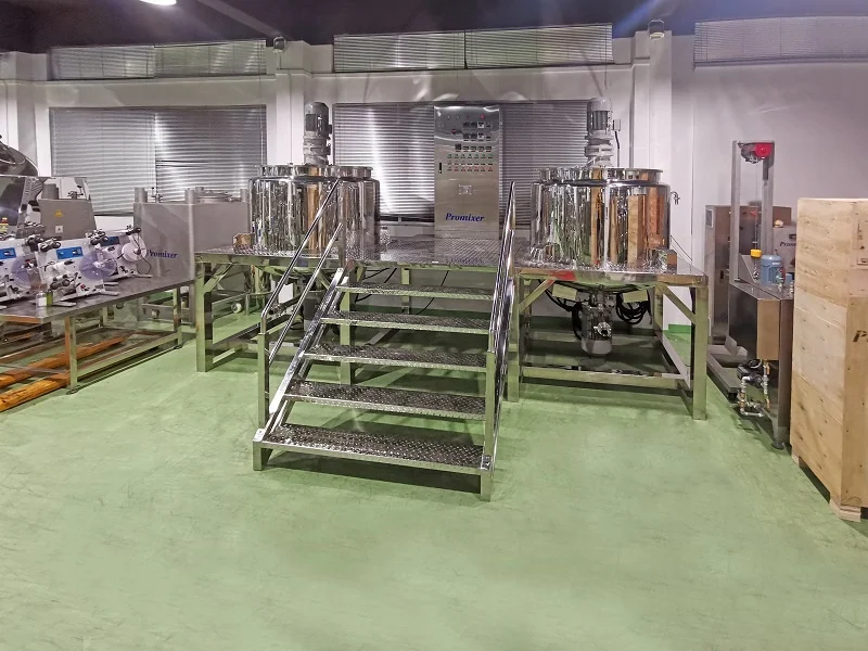 Vacuum Emulsifying Mixer with Bottom Homogenizer for Emulsification