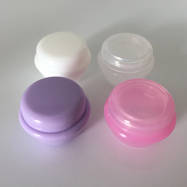 In stock plastic PP 5gram 5ml cosmetic jars, mushroom cosmetic jars pots containers for makeup cream lotion sample travel 5g
