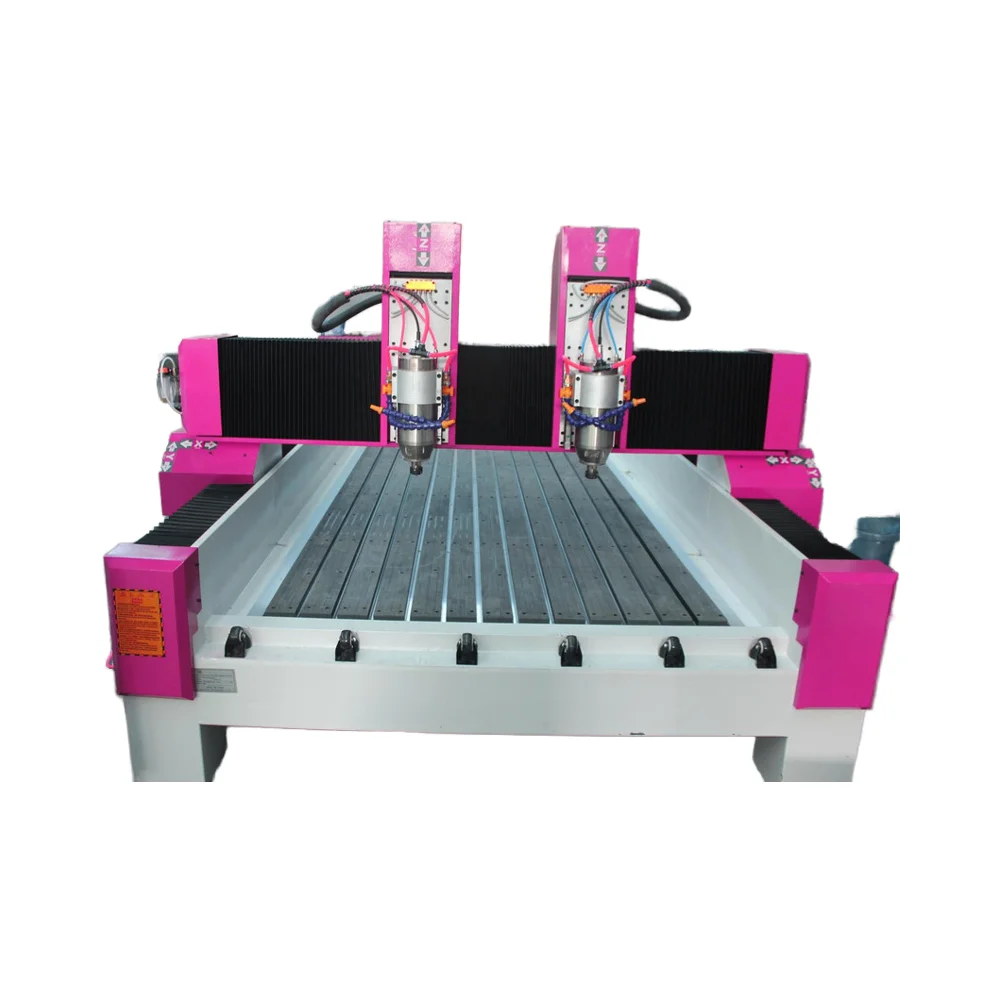 ISO ,CE Certificated 1325 Two Spindles Stone Cnc Router  Machine for Marble Stone Cutter