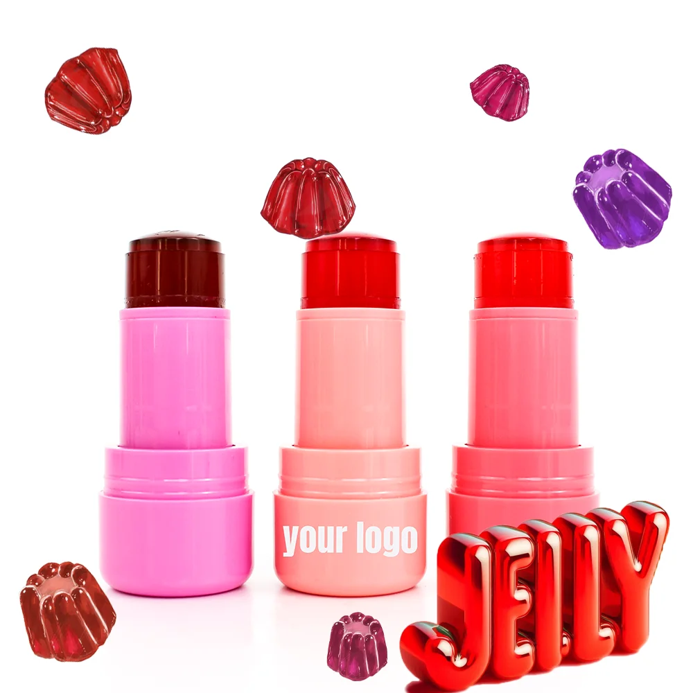 customize makeup color changing lip gloss blush private label lips cheek eyes highlighter jelly blush stick