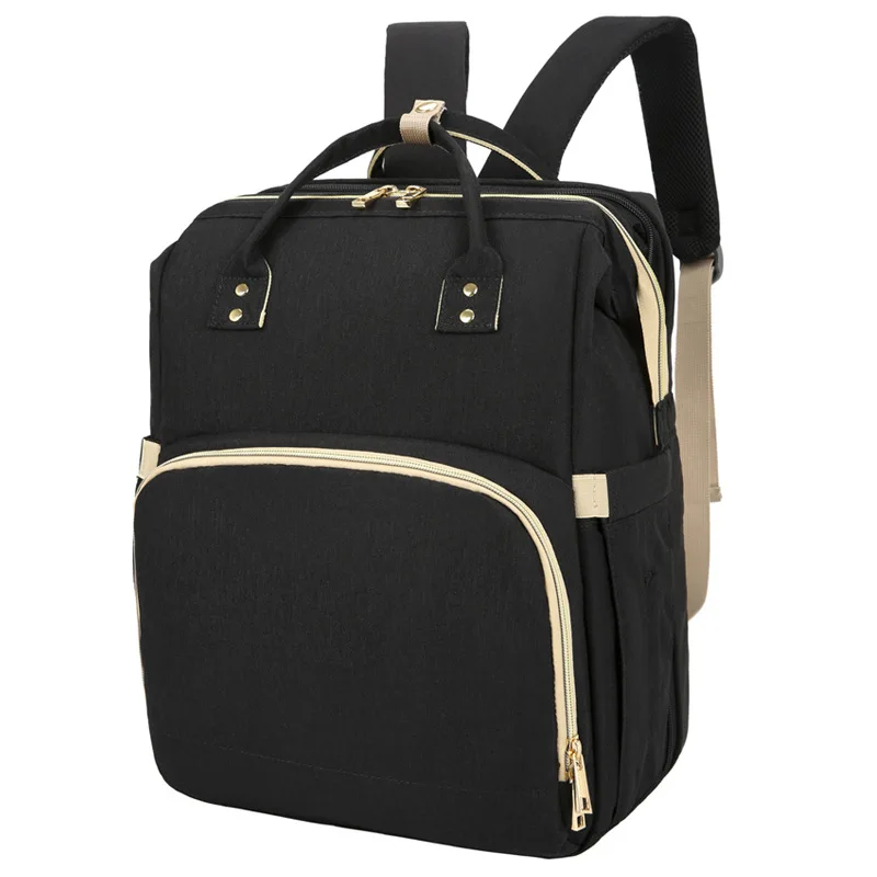 wholesale 3 in 1 outdoor travel expandable mommy baby carry travel bed diaper bag backpack