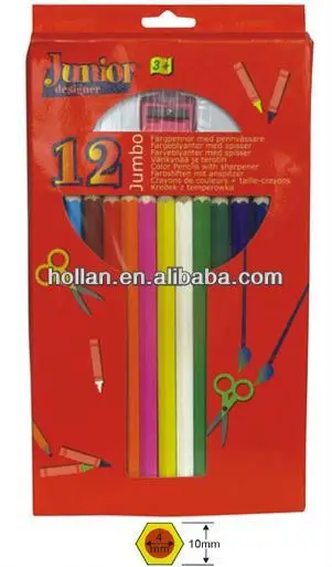 sharpened jumbo color pencil