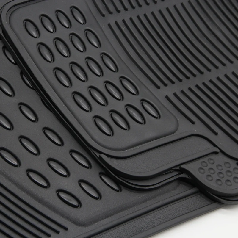 Car interior floor mat universal full set 4 piece odorless heavy duty PVC grey Car Floor Mat