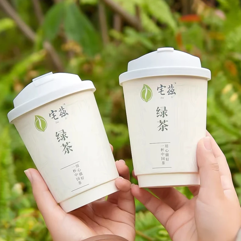 Factory sell 500ml 16OZ double wall paper cup disposable white paper coffee cup Customizable printed logo hot coffee cups