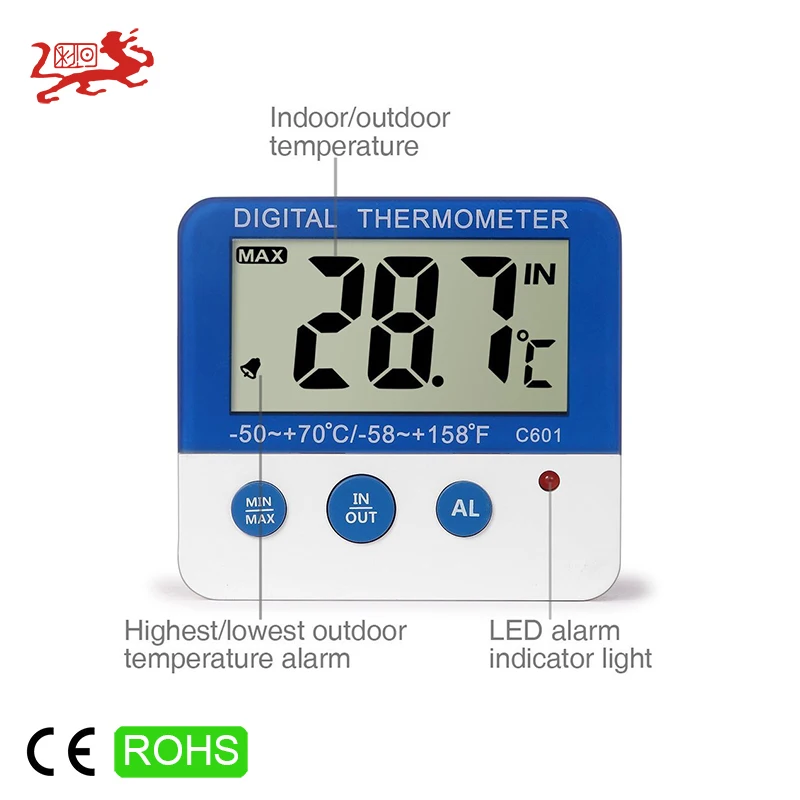 Hot Sell Digital Mini LCD Display Manual Car Fridge Thermometer Freezer Temperature