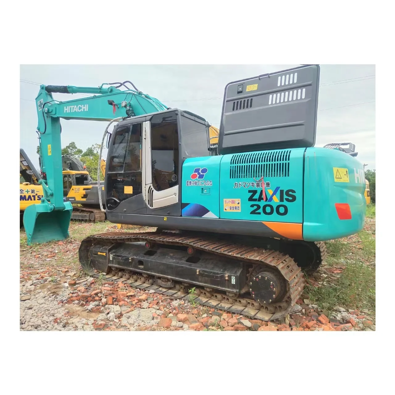 Used Good Quality Made In Japan Hitachi Crawler Excavator Zx200 20 Ton Excavator Hitachi Zx200 Excavator Green Color