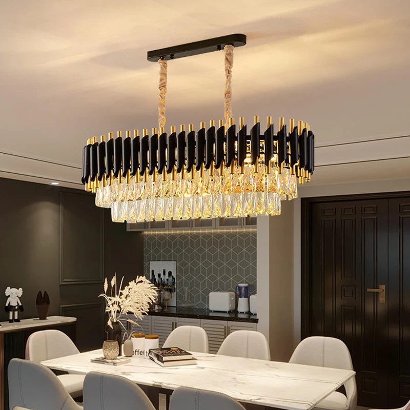 Crystal hanging pendant light modern luxury large chandelier ceiling light for living room bedroom kitchen hotel