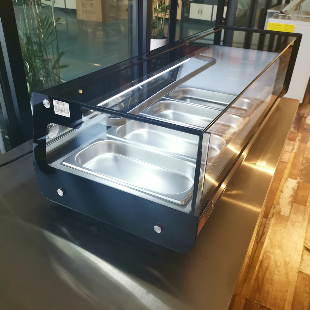 7 pan countertop mini bakery cake refrigerated display cabinets pastry