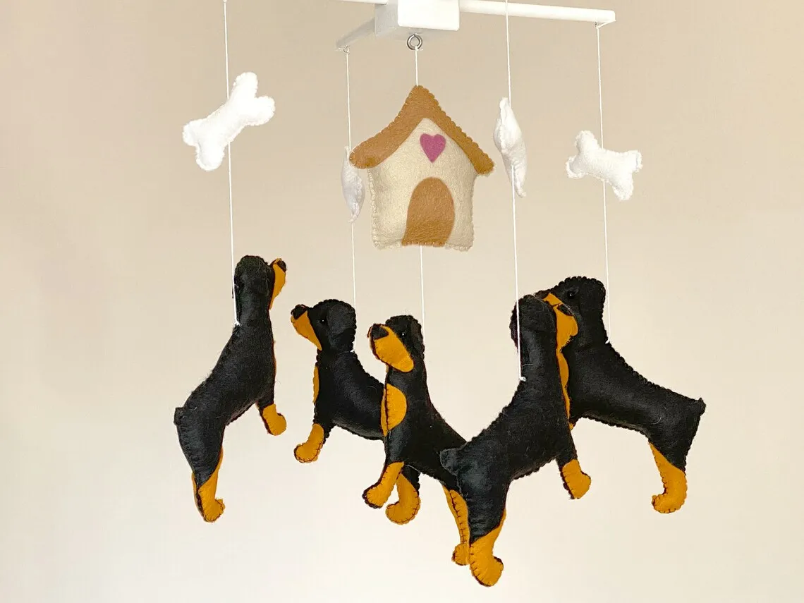 Dog Baby Mobile Labrador Mobile Nursery Puppy Cot Mobile