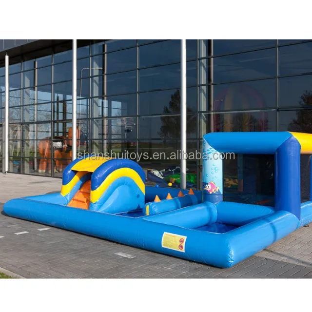 outdoor Inflatable water games wholesale water park equipment inflatable obstacle course inflatable water splash park toys