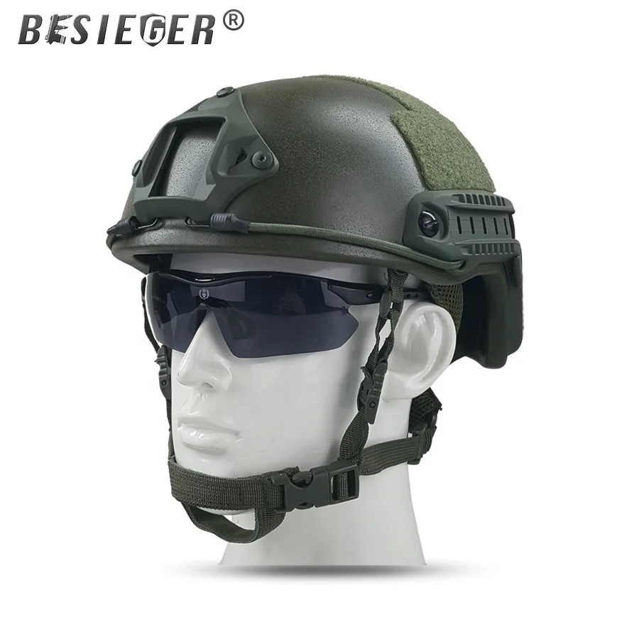 NIJ standard bulletproof protection 3A / IIIA BOAsuspension system tactical helmet military green for troops and security person