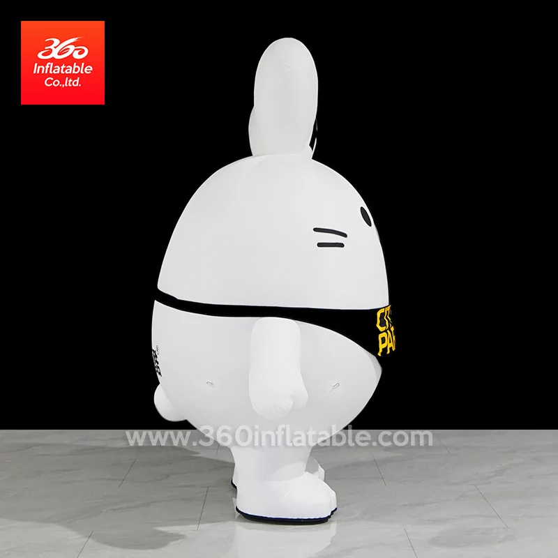 Custom design giant advertising inflatable animal mascot cartoon white rabbit costume for decoration
