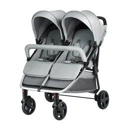 2021 Best Selling Child OEM Folding Good Baby Double Stroller Twins Baby Carriage