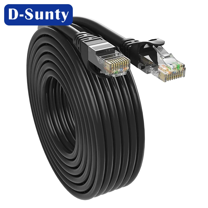 cat6 RJ45 Ethernet cable CAT 6 Black 24AWG patch cord lan cable UTP Bare Copper CCA Network cable communication