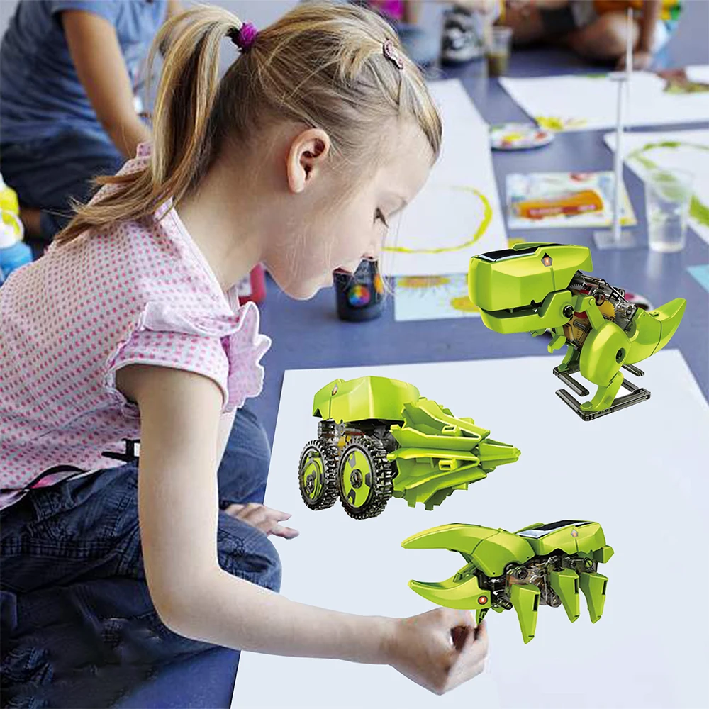 STEM 4-in-1 diy transforming robotic toys for kids solar robot toy