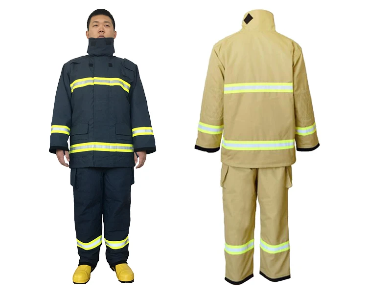 Fire Fighter Protective EN469 Firefighting Used Aramid Material Anti Fire Suit
