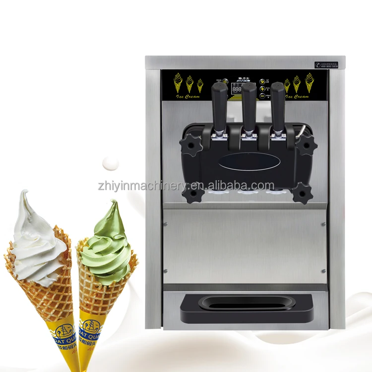 Commercial New Three Flavor Soft Serve Ice Cream Machine 220v/110v Customizable Ice Cream Cone Machine