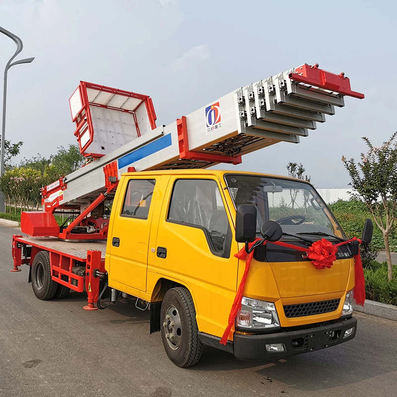 Грузовик для работы на высоте с воздушной лестницей, грузовик для мойки высоких зданий