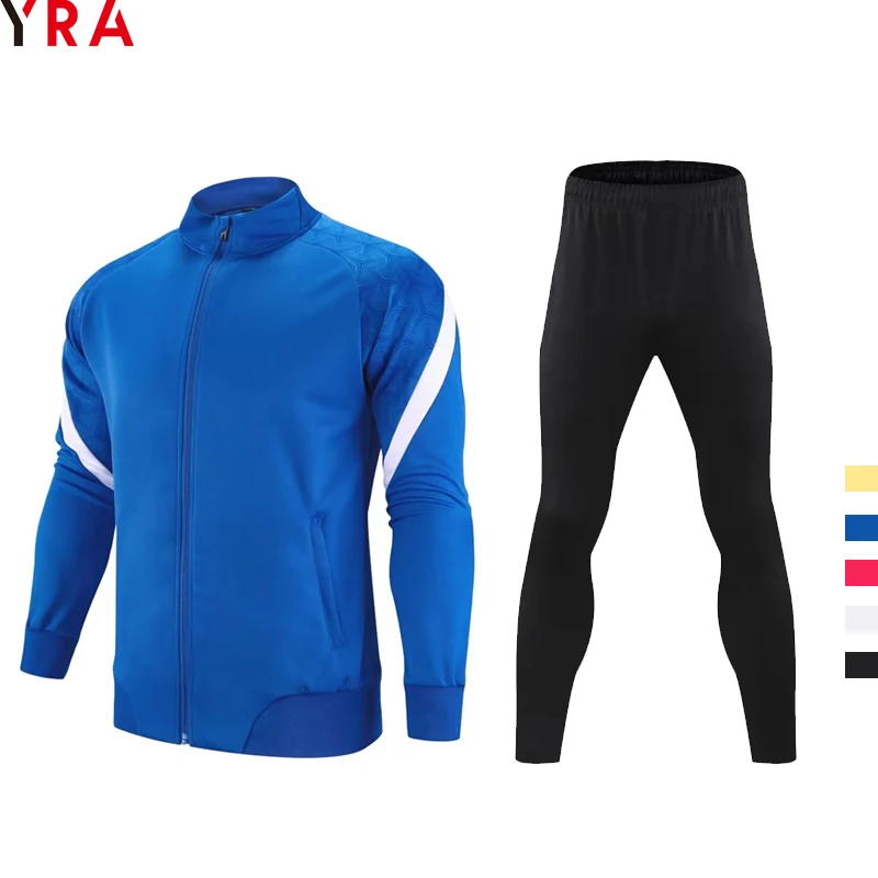 custom wholesale polyester kids tracksuits sets set for boys youth training soccer football sportswear suits wholesale tracksuit