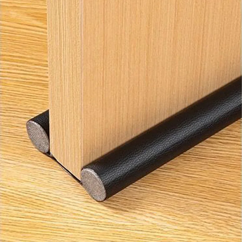 37 inch Leather foldable Flexible Door Bottom Sealing Strip Guard Sealer foam door draft stoppers for bottom of door