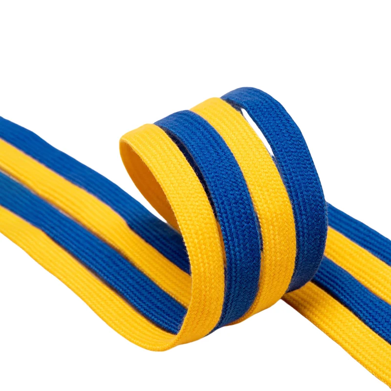 AJ fashion good quality double layers flat shoe lace 1cm wide 0.8-1.6m length wholesale Polyester shoelace