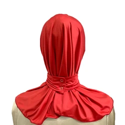 2022 New Style Hijab Scarf Shawl Tie Casual Solid Color Muslim Fashion Cover Neck Hijab Ninja Inner Hijab