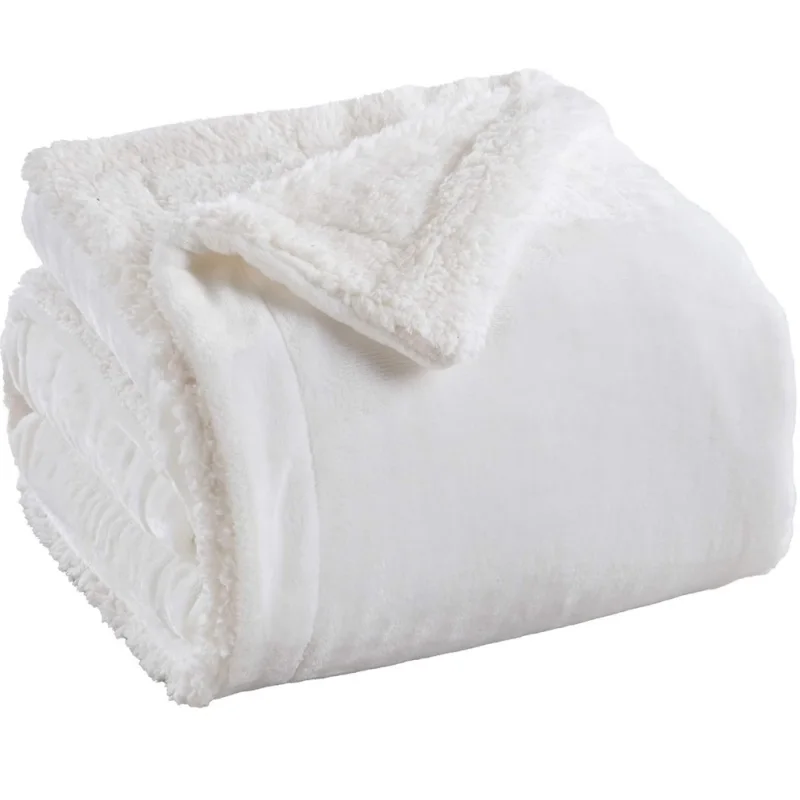 Продажа с завода двухстороннее Сублимационное пустое флисовое толстое теплое Двухслойное одеяло на заказ для зимы