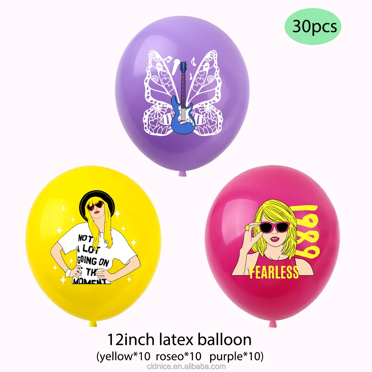 Nice Taylor-Swlft Birthday Party Decoration Balloon Banner Cake Topper Birthday Photoshop Backdrop Singer Party Supplies