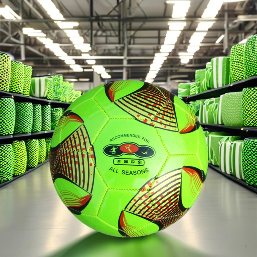 Wholesale Price Custom Soccer Ball OEM Brand PVC Machine Stitched Football Official Size Rubber Material for Sports Matches
