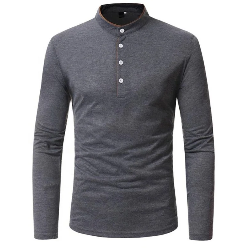 
2020 new product high quantity cotton long sleeve men polo shirt 