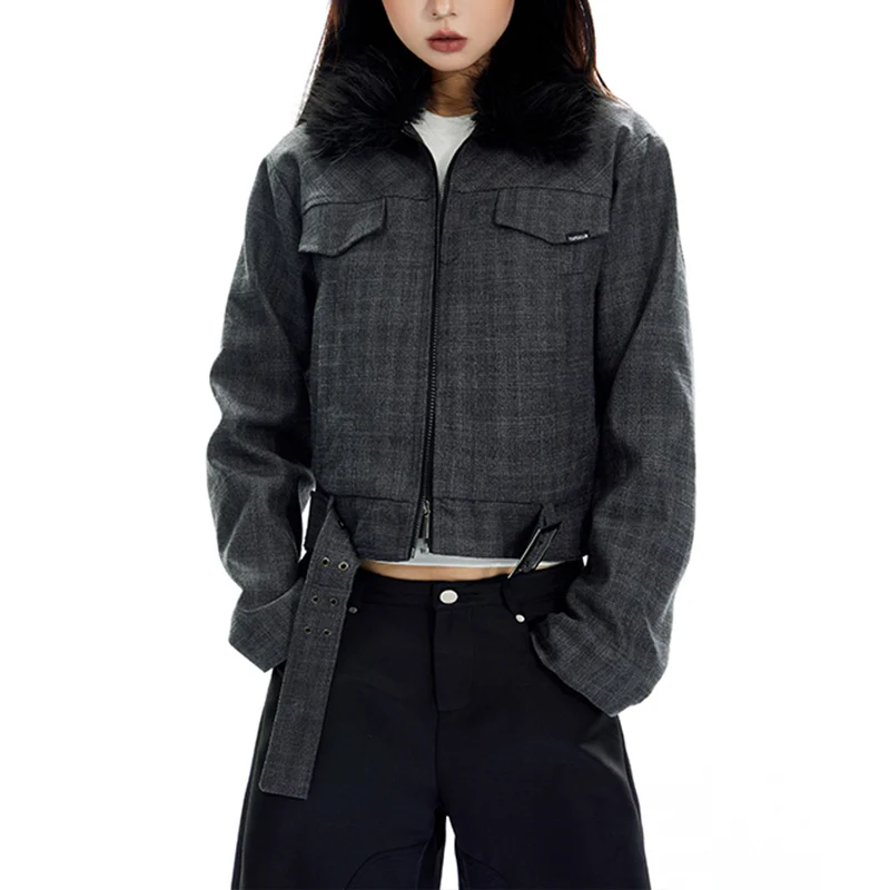 Женская байкерская куртка на молнии