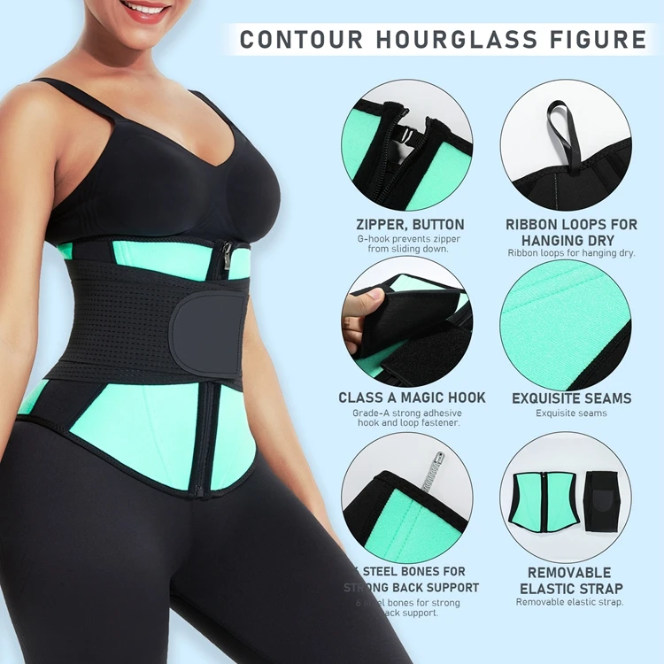 Power Belt Neoprene Waist Trainer Cincher Body Shaper Slim Tummy Corset