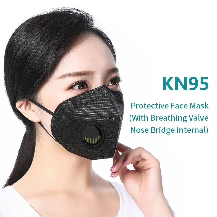 
Wholesale Medical black Mask Face Color Facemask Disposable Black Kn95 mask With Filter 