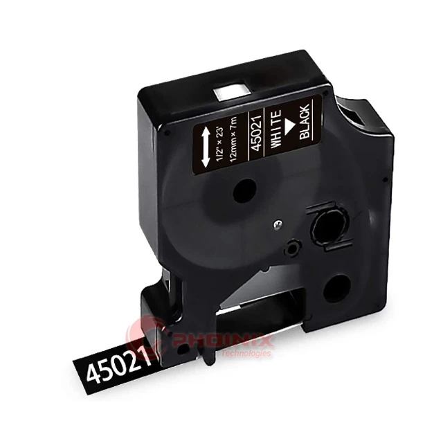 Совместимая черная лента D1 45021 S0720610 12 мм 0 47 дюйма Заправка для Dymo LabelManager 160 280 360D 420P 450 Duo этикеток