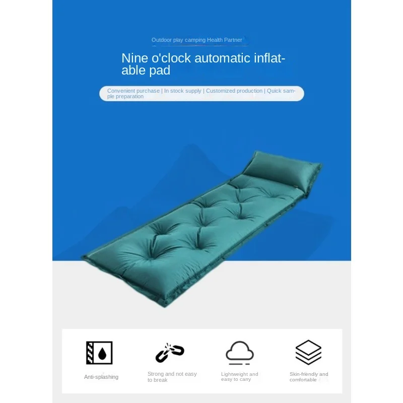 Lightweight Carrying Tent Fishing Climbing Hiking Inflatable Camping Cushion Mat Camping Outdoor Automatic Inflation Pad