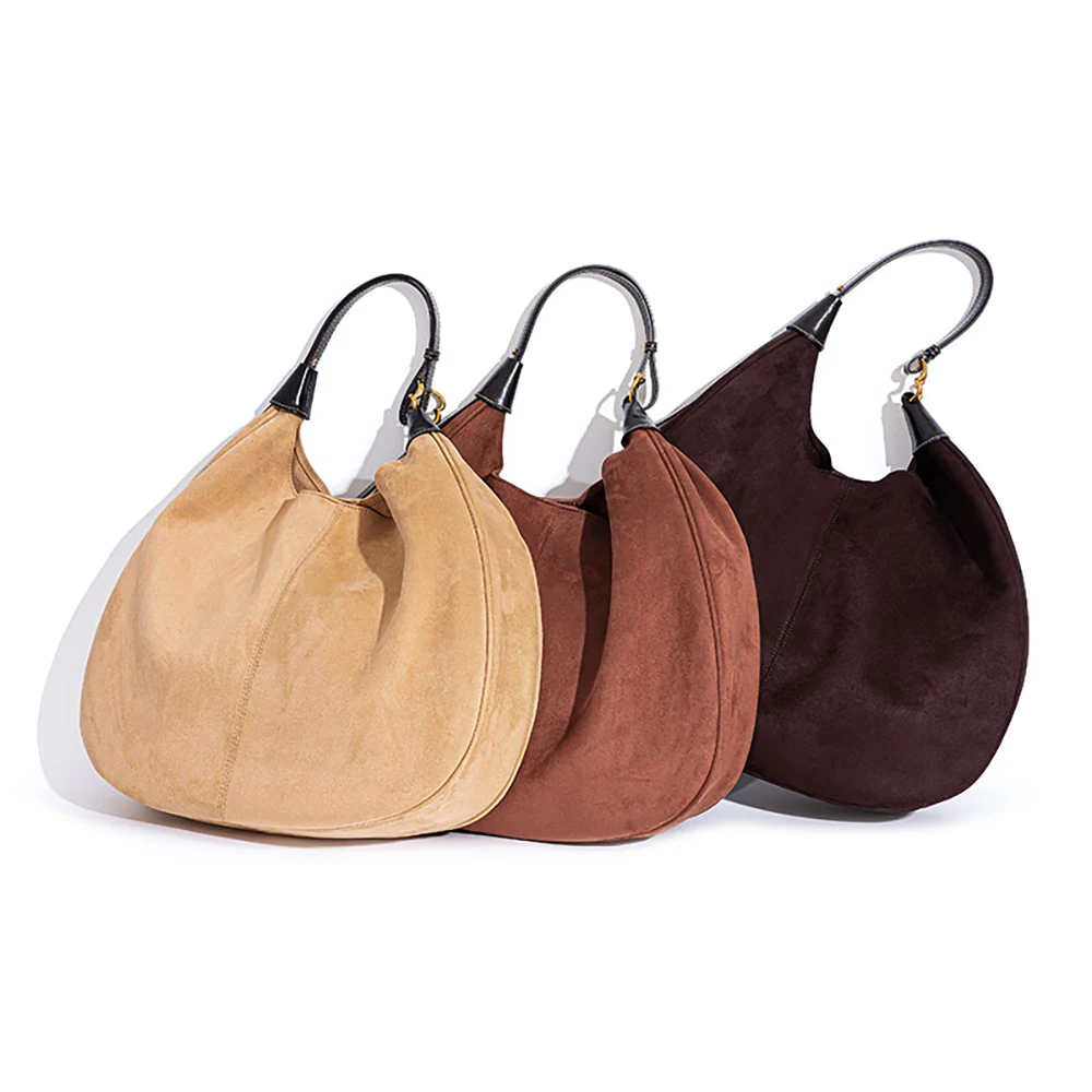 Large useful suede leather tote bag Big vegan leather soft smooth lady big handbag High-end lady handbag