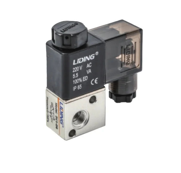
LIDING 3V1 series 3 way 2 position DC 12v air control pneumatic solenoid valve 