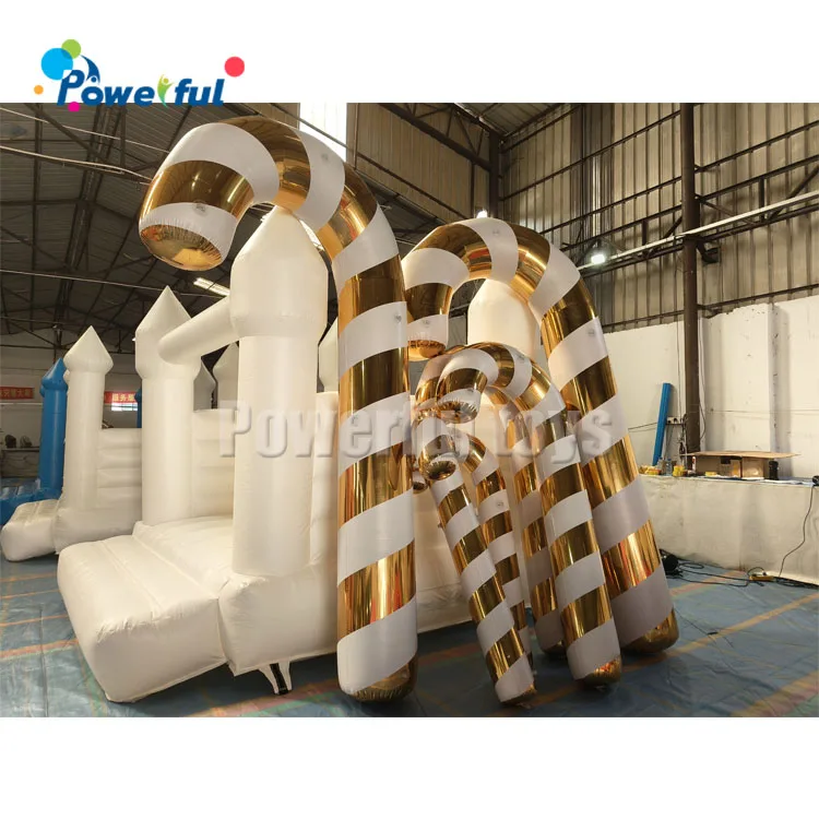 Christmas Inflatable Led Candy Model Xmas Advertising Inflatable Candy Cane For Party Event Decoration