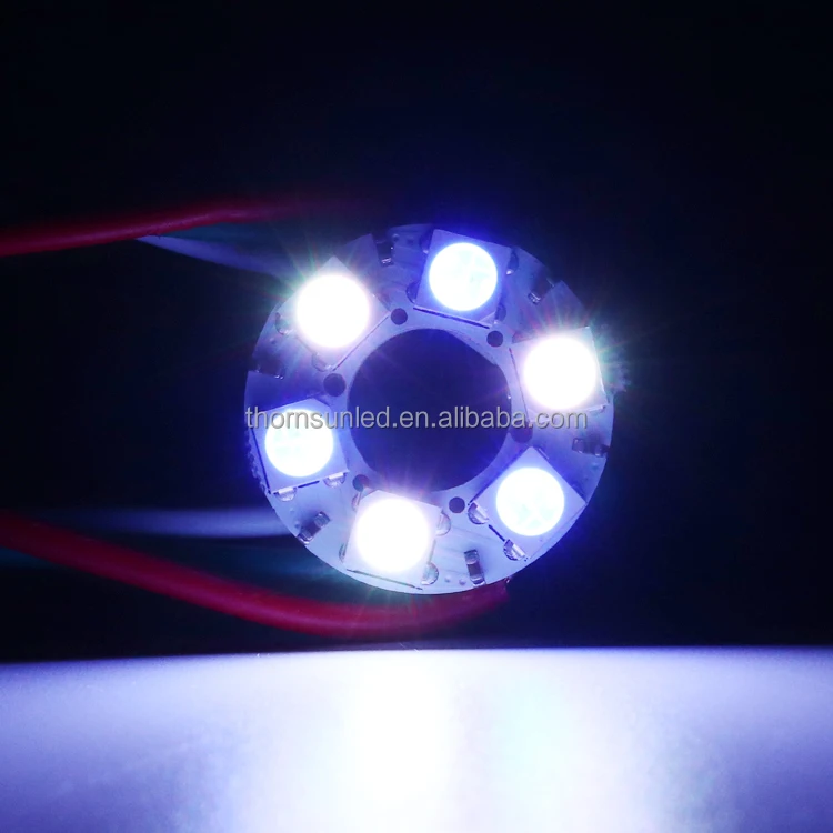 
drop ship rgb 6 led sk6812 led halo ring white pcb 5v ws2812 led ring for decoration 