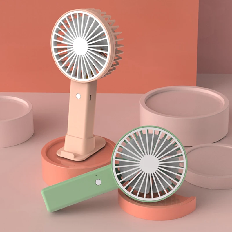 Rechargeable Portable fan USB Desk Powered Small Fan Mini Charging Table Handheld Fan with Base