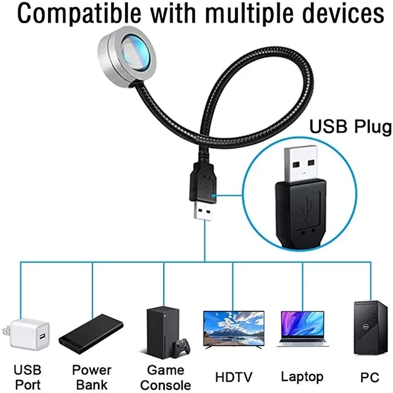 Atmosphere Light Sunset Rainbow Brightness Projector Glow Of Sunset USB Colorful 360 Degree Rotation Portable Sunset Lights