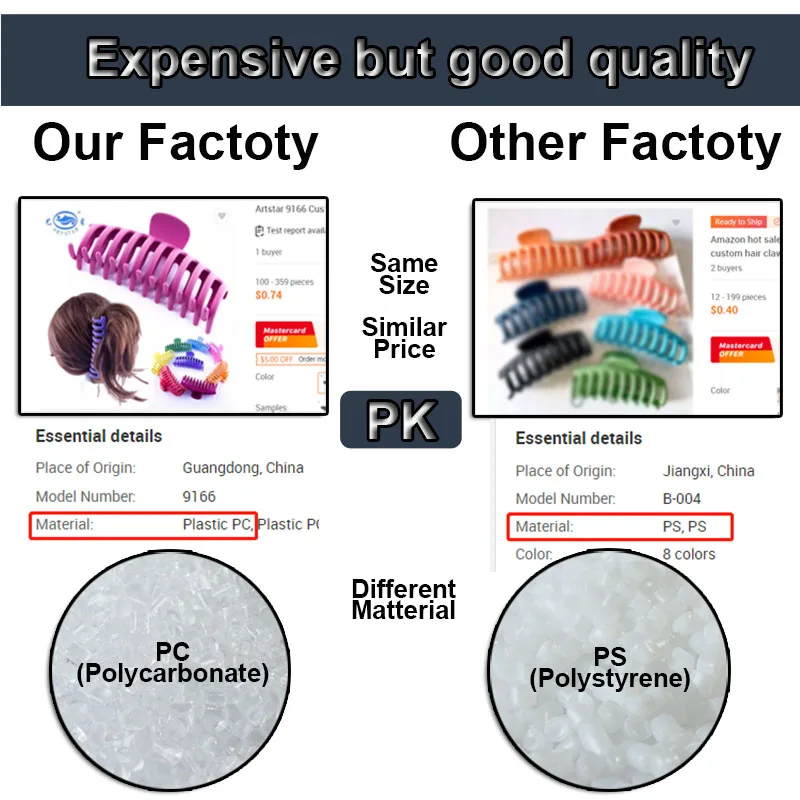 Artstar Professional Salon Hair Clips Hair Barrettes Pins Duckbill Hair Clips