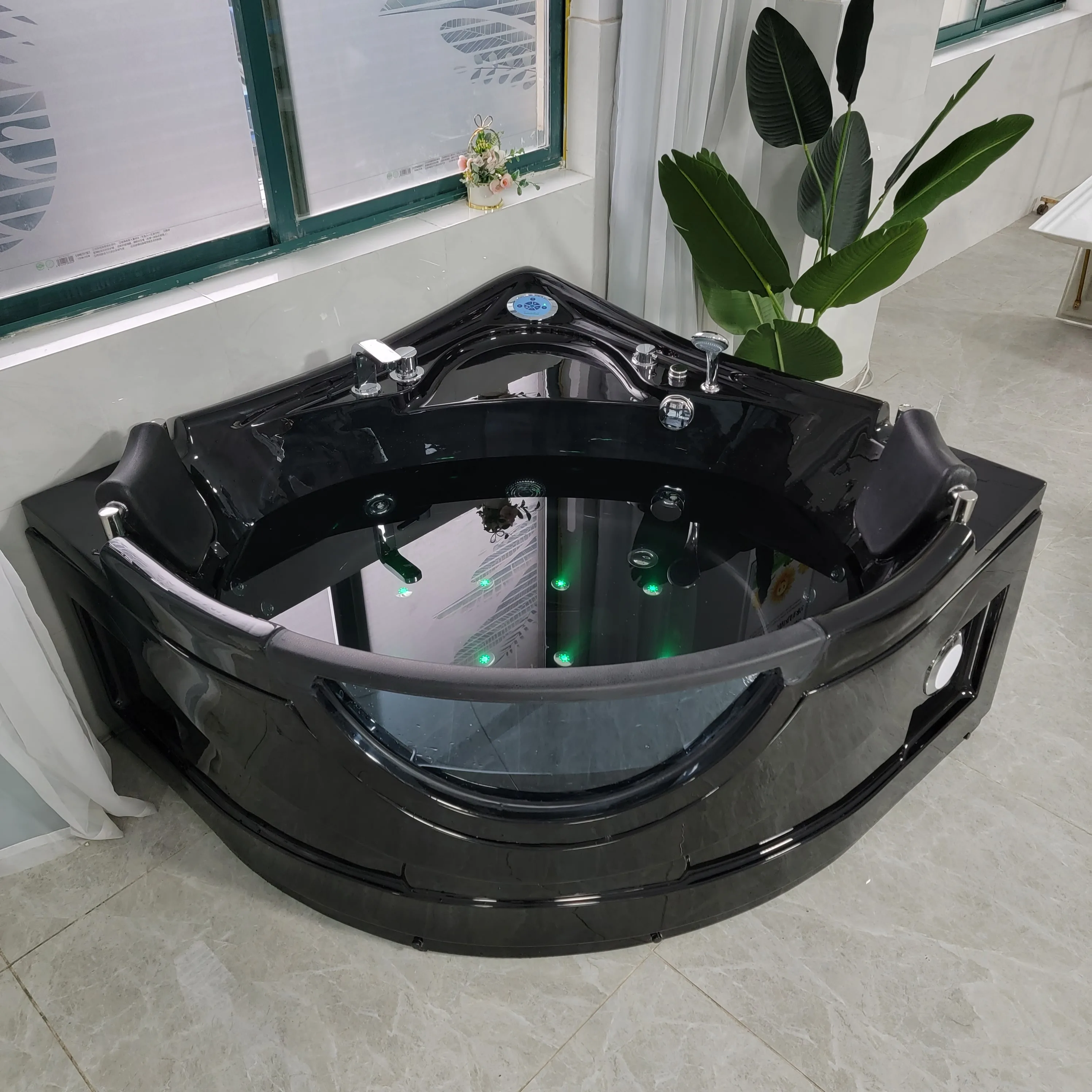 Whirlpool Bath Hot Tubs Big Spa Single 1 Person Wholesale Acrylic Massage Bathtub With Pillow