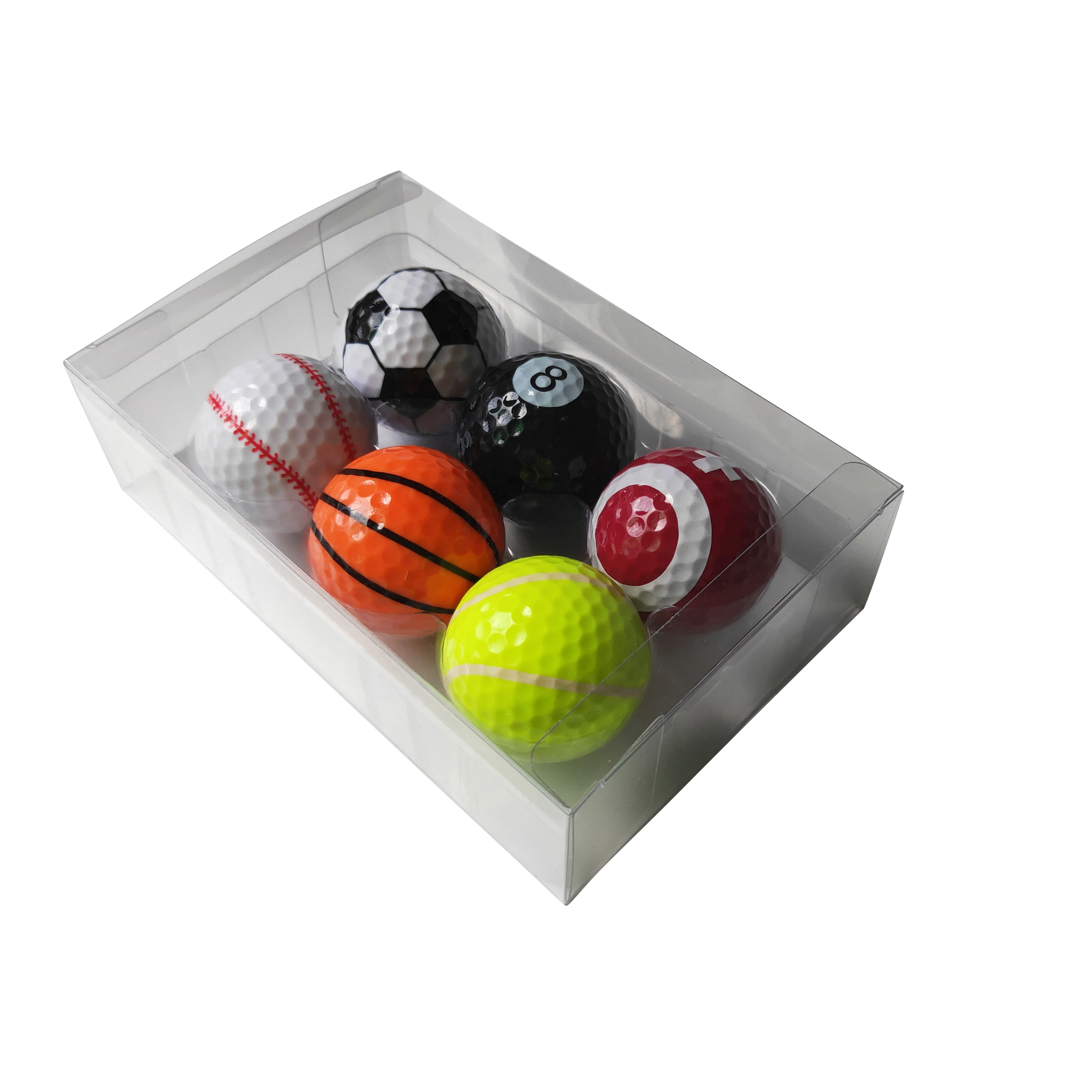 Оптовая Продажа с фабрики креативные прочные подарочные спортивные мячи для гольфа из синтетического каучука