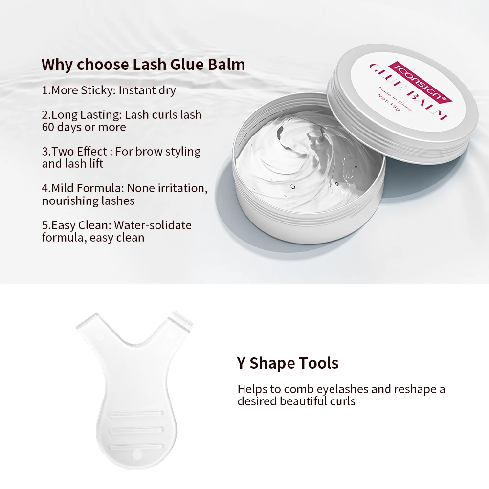 Iconsign Custom Lash Lifting Glue Balm 25g Perm Eyelash Lift Adhesive For Lash Lift Glue Balm Private Label