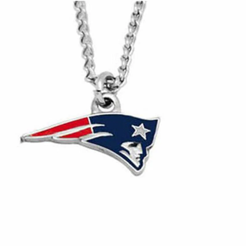 Custom design us Football team logo drop oil pendant charms nfl team necklaces chain